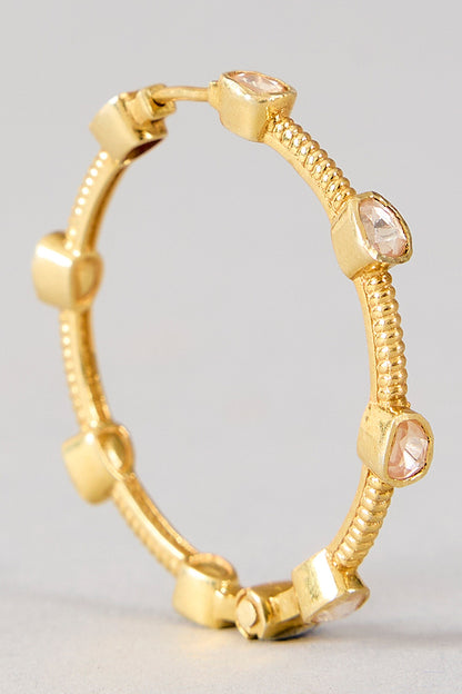 Krisha Moissanite Hoop Earrings 