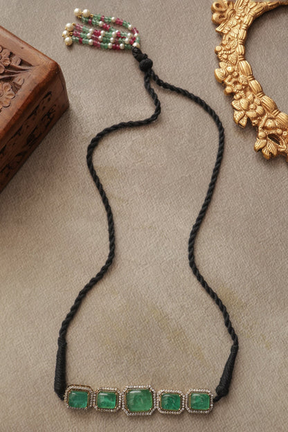 Mint Doublet Stone Choker Necklace 