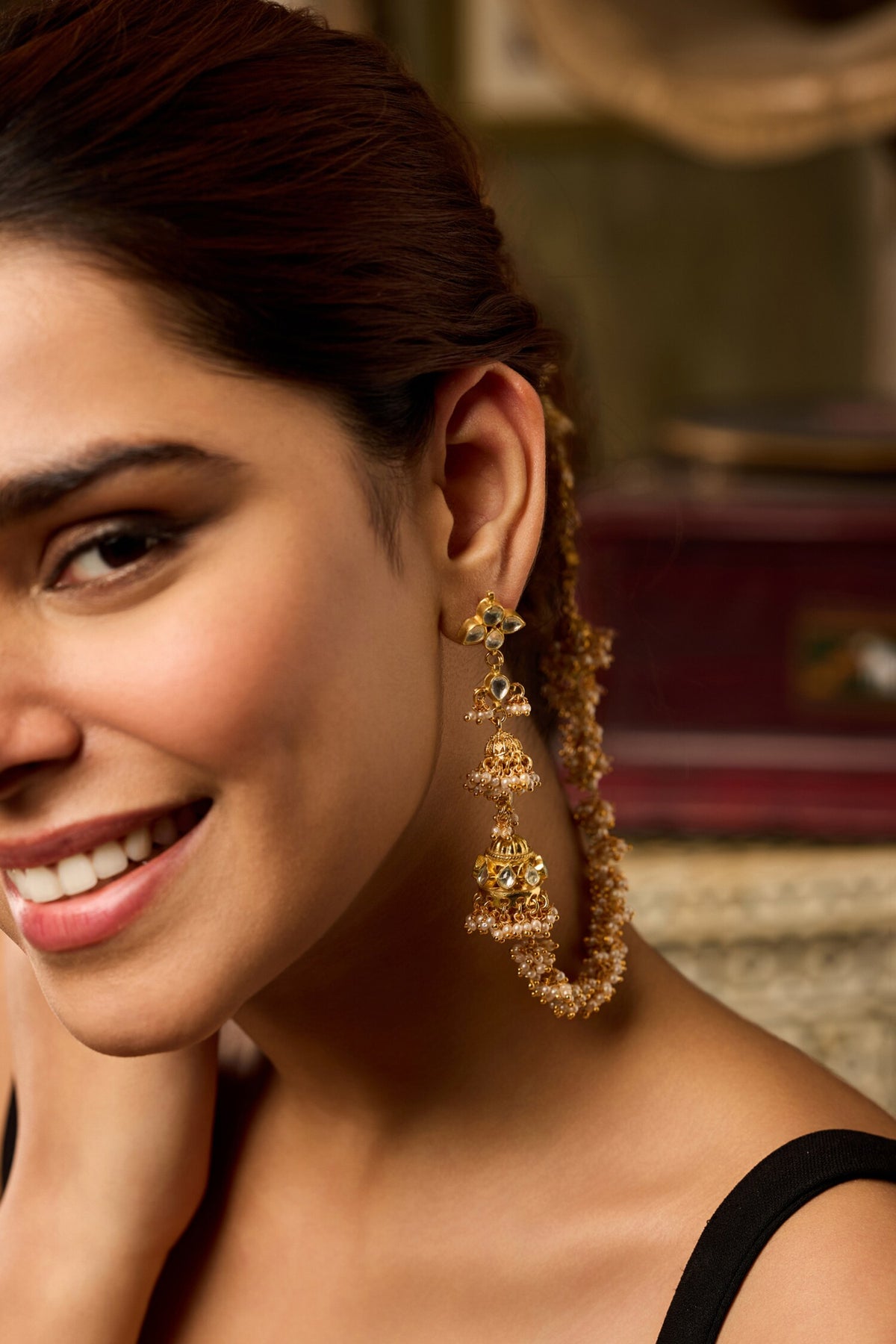 Kundan Jhumka Earrings 