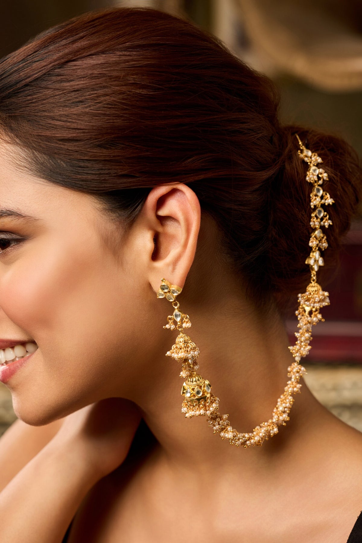 Kundan Jhumka Earrings 