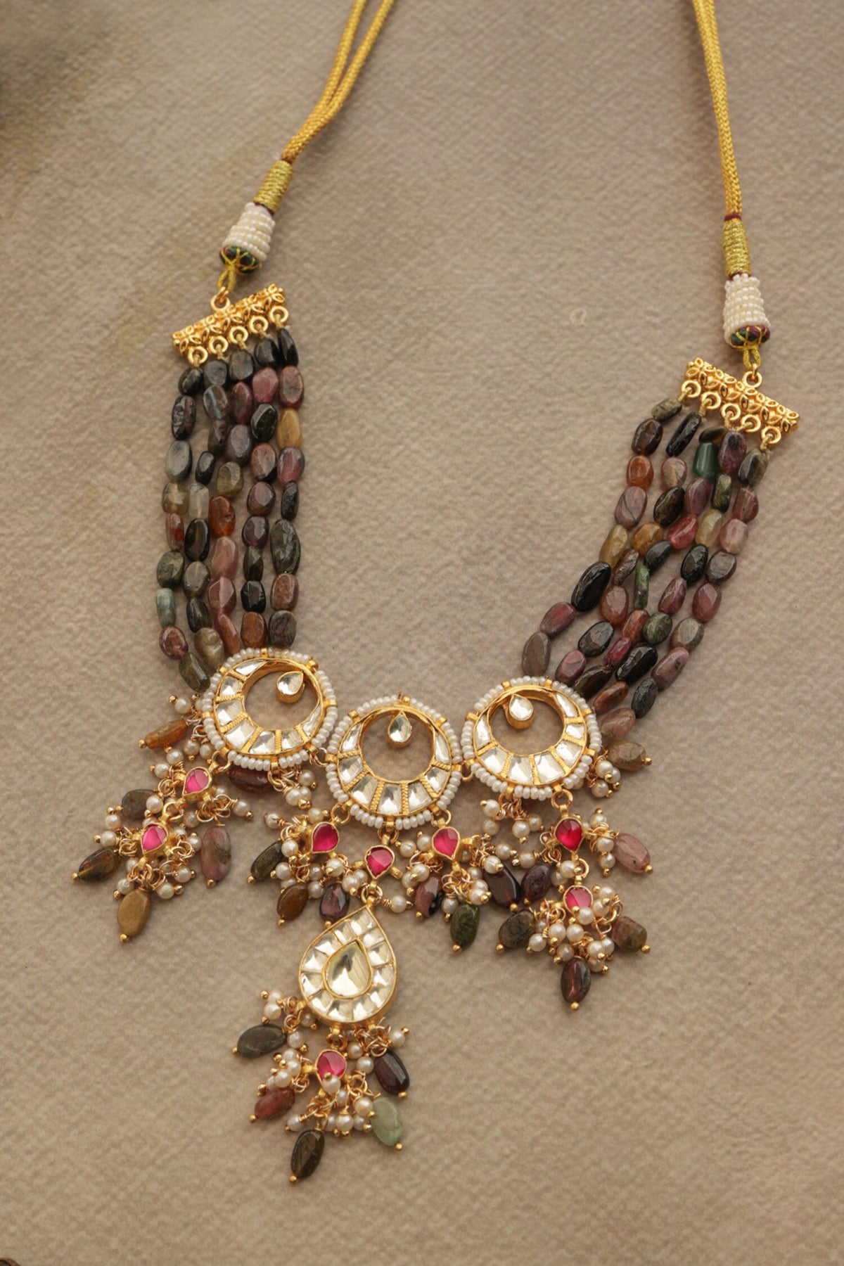 Multicolored Kundan Choker Necklace 