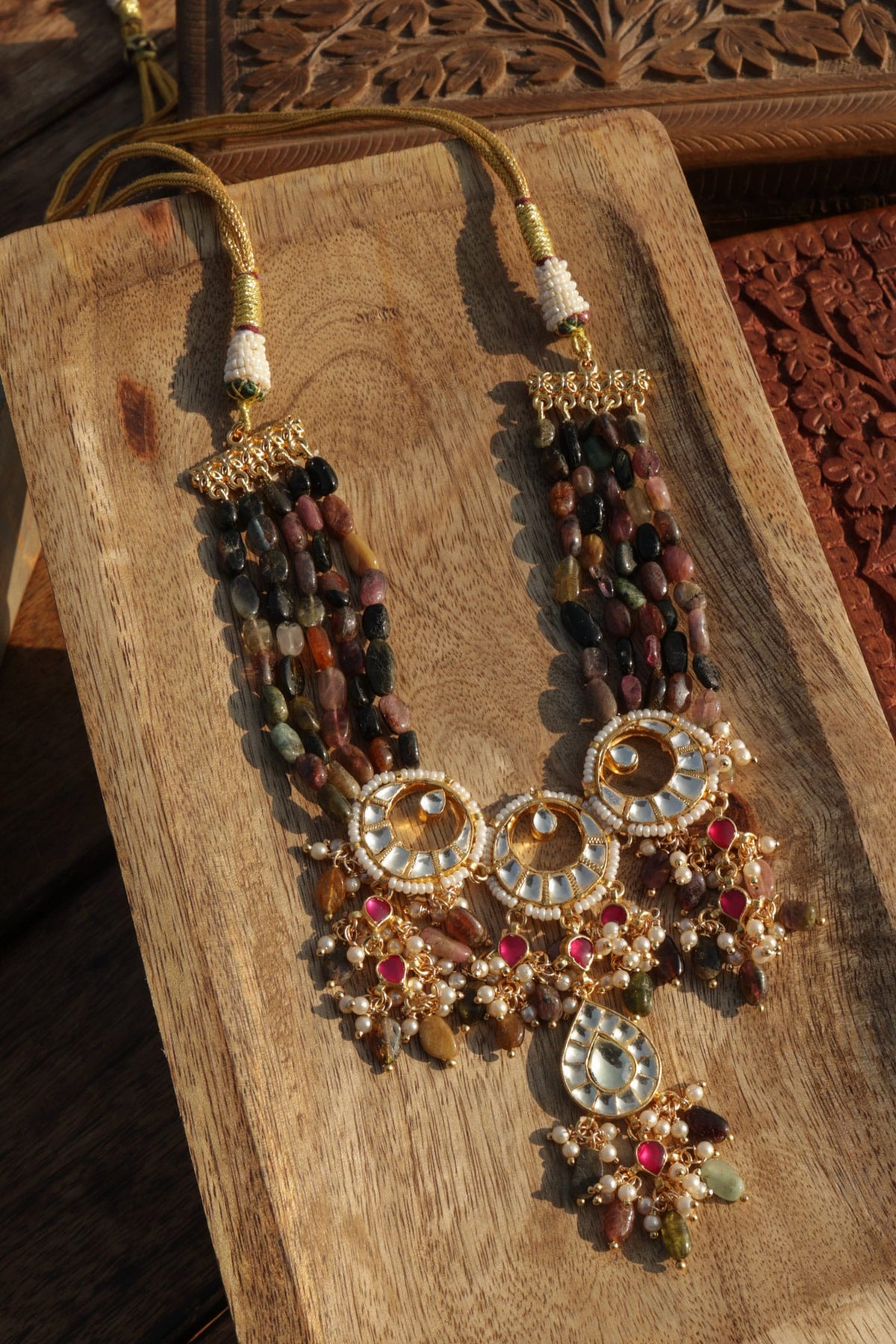 Multicolored Kundan Choker Necklace 