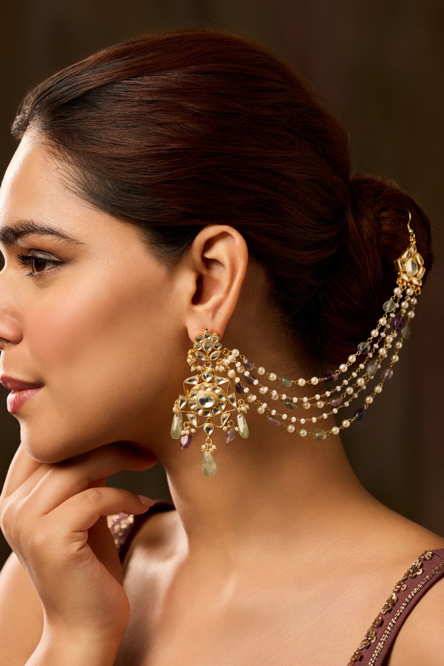 Pastel Kundan Earrings 