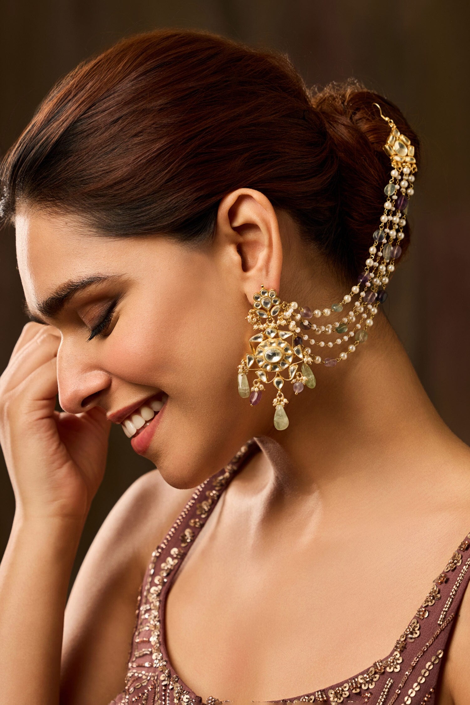 Pastel Kundan Earrings 