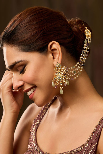 Pastel Kundan Earrings 