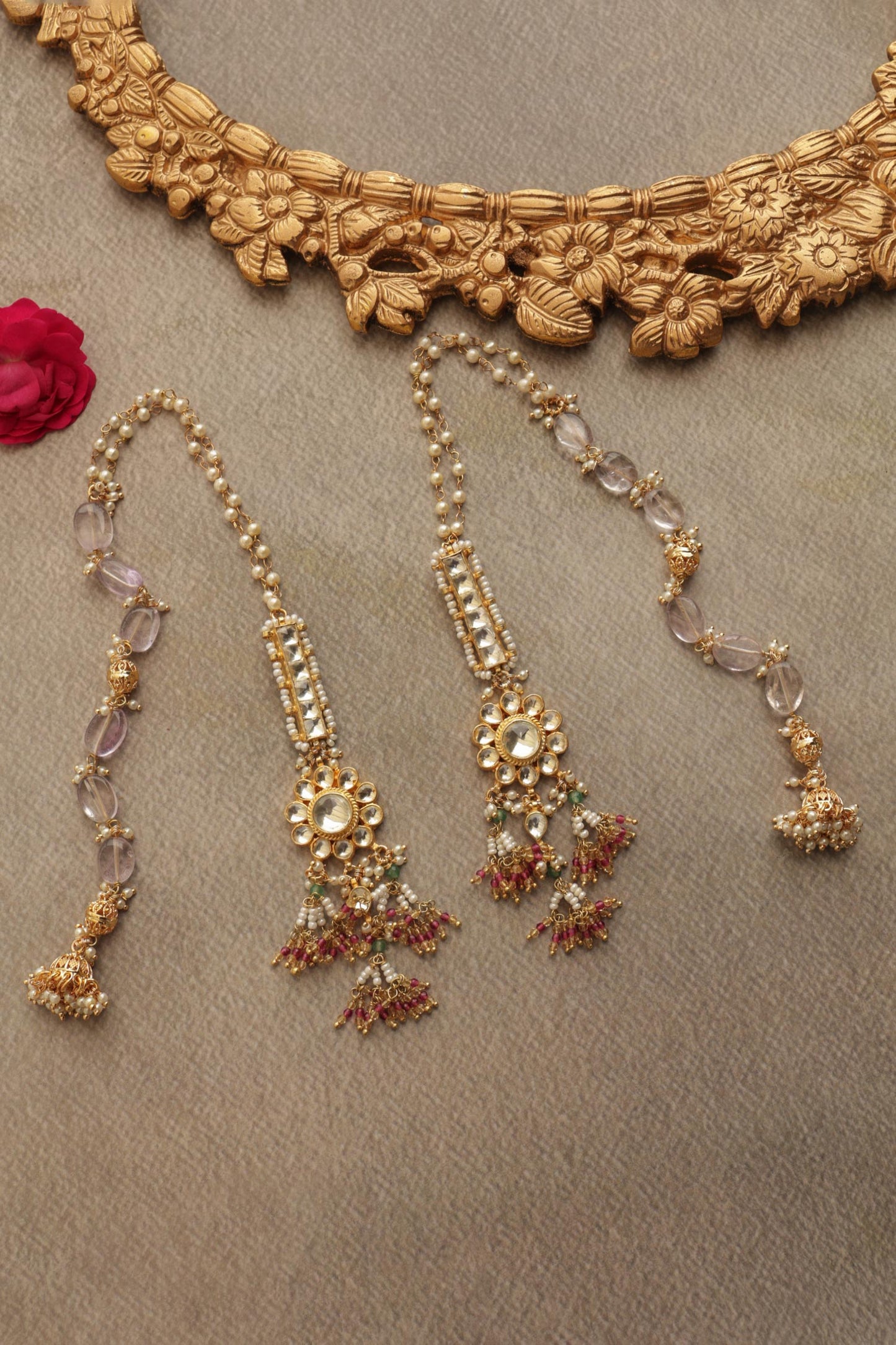Kundan Jhumki Earrings 