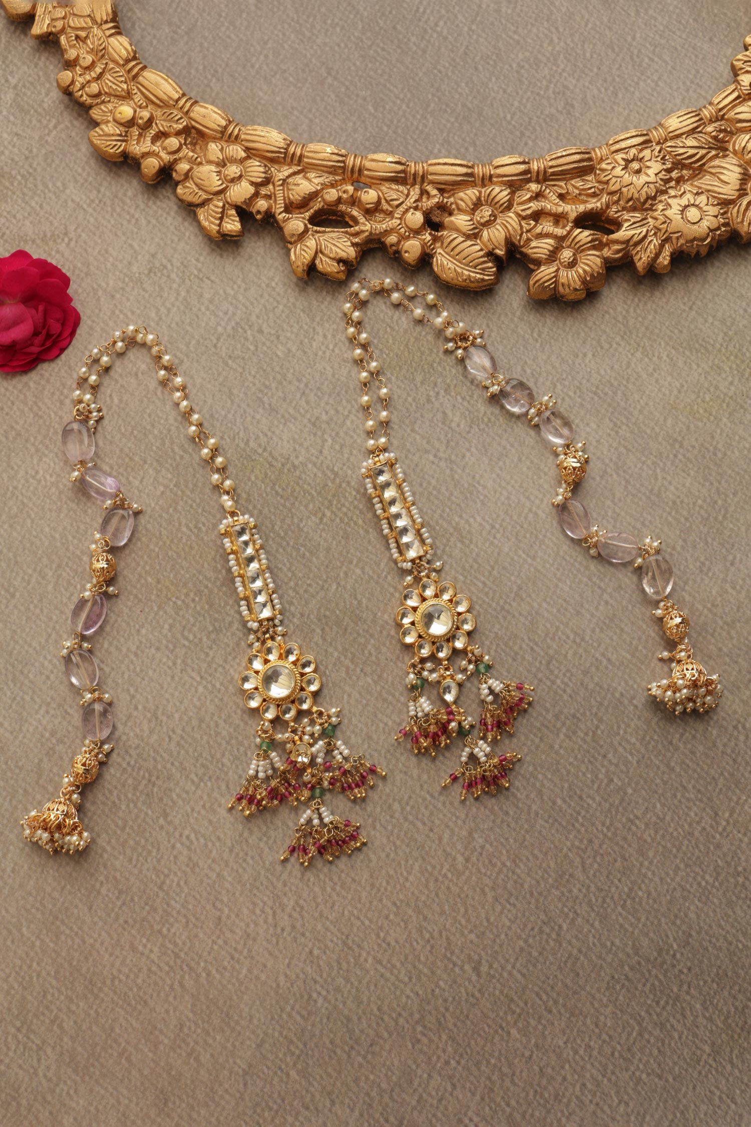 Kundan Jhumki Earrings 