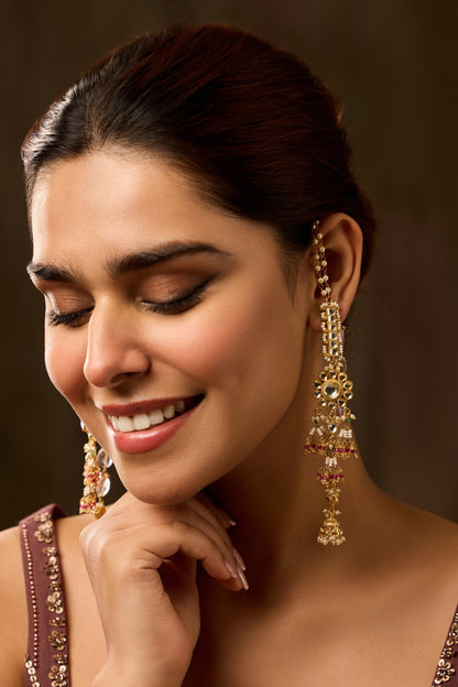 Kundan Jhumki Earrings 
