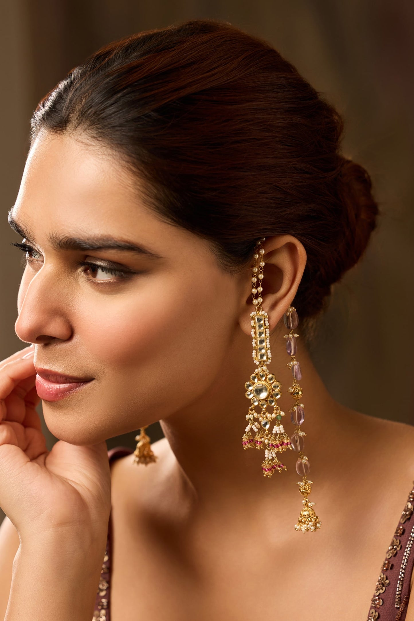 Kundan Jhumki Earrings 