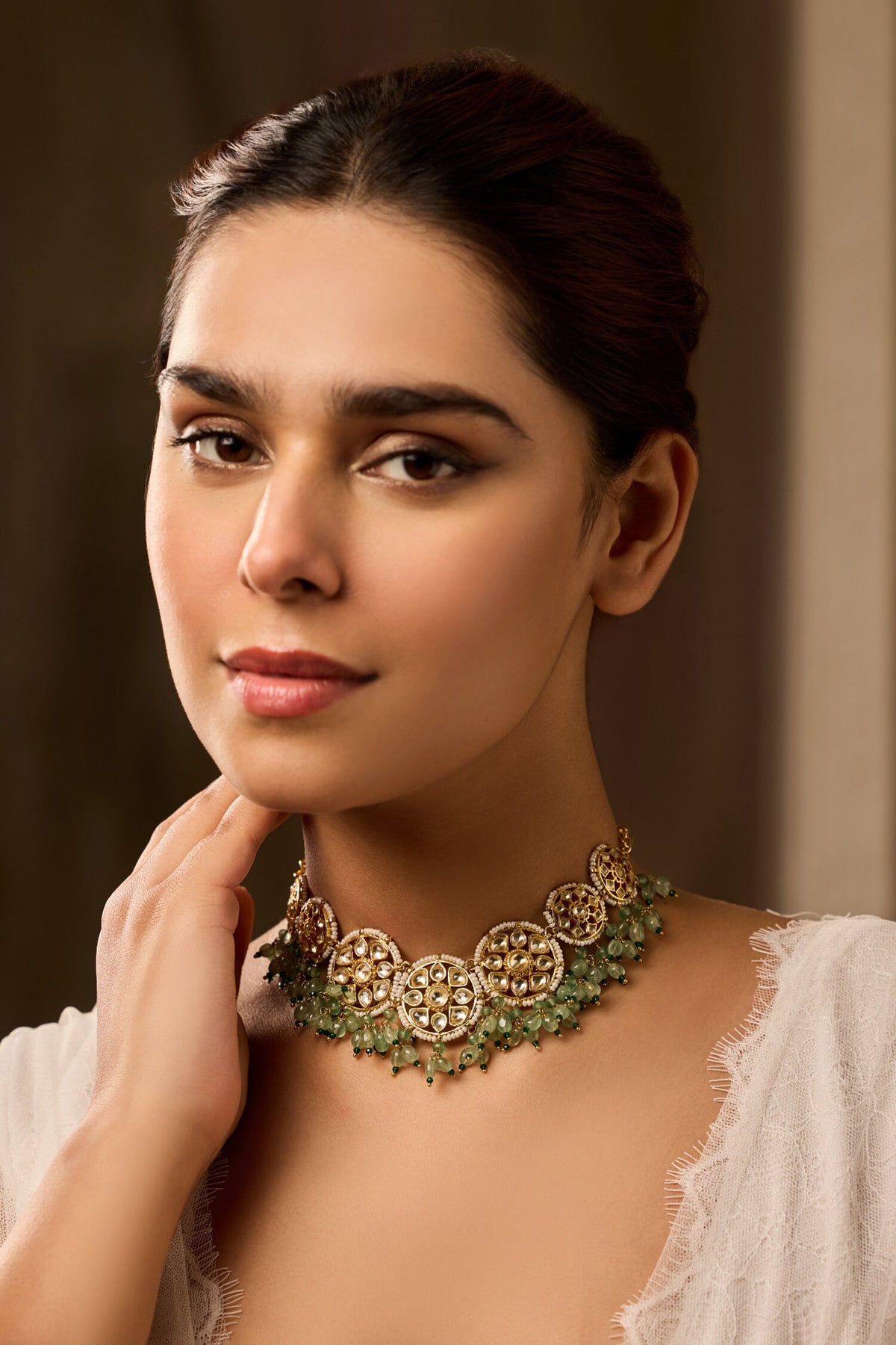 Mint Kundan Necklace 