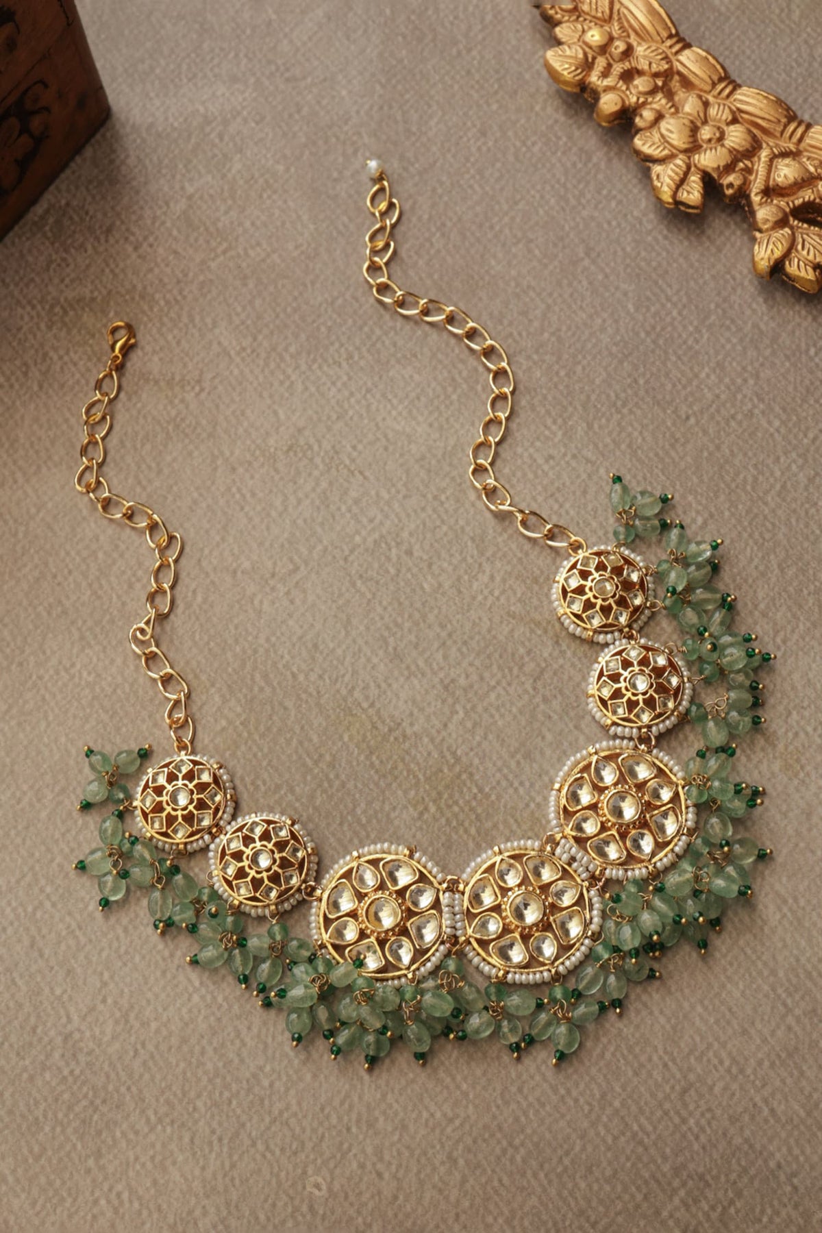 Mint Kundan Necklace 