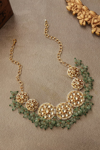 Mint Kundan Necklace 