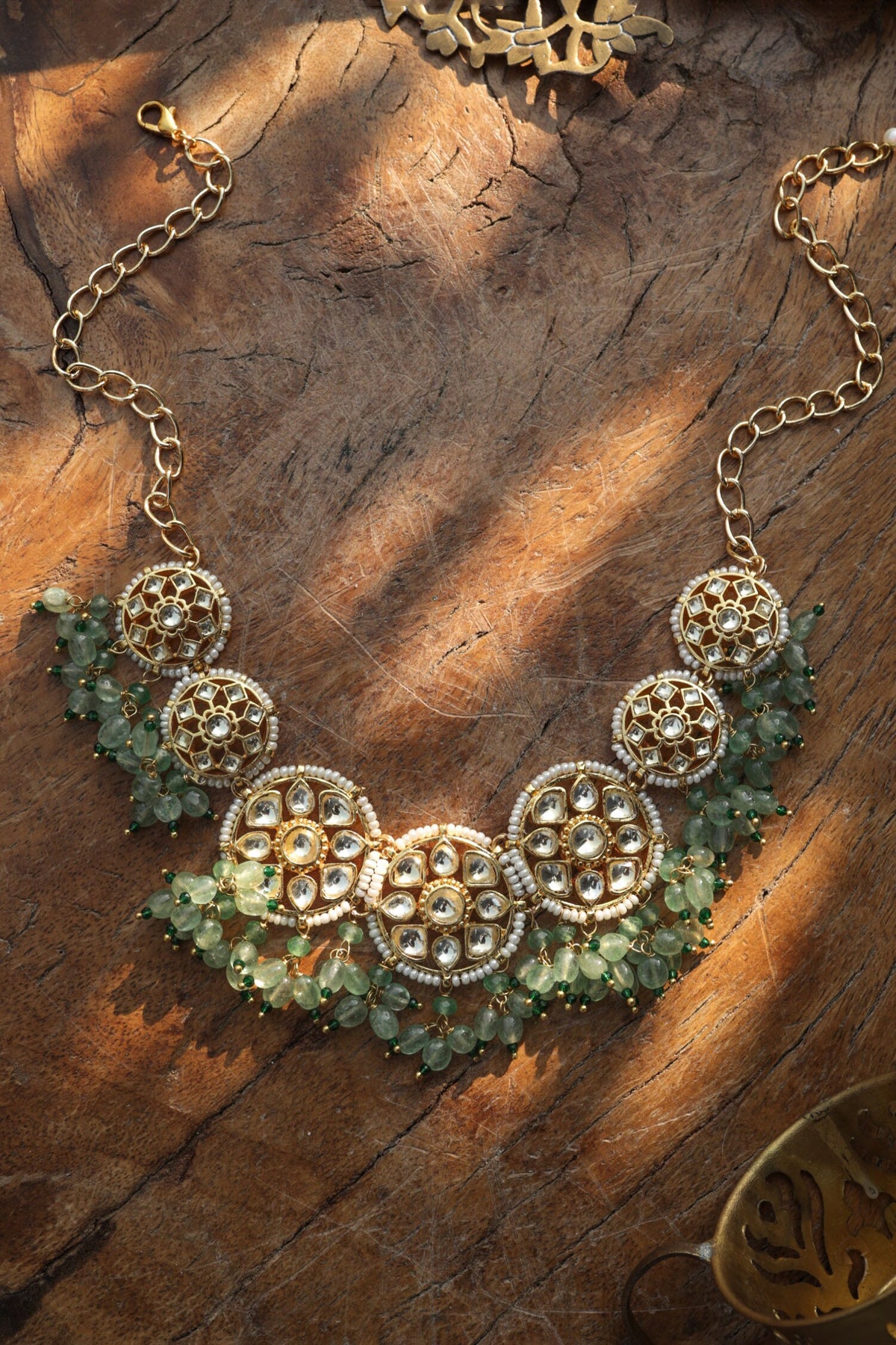 Mint Kundan Necklace 