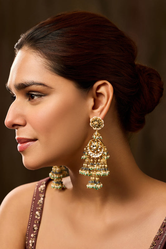 Kundan Jhumki Earrings 