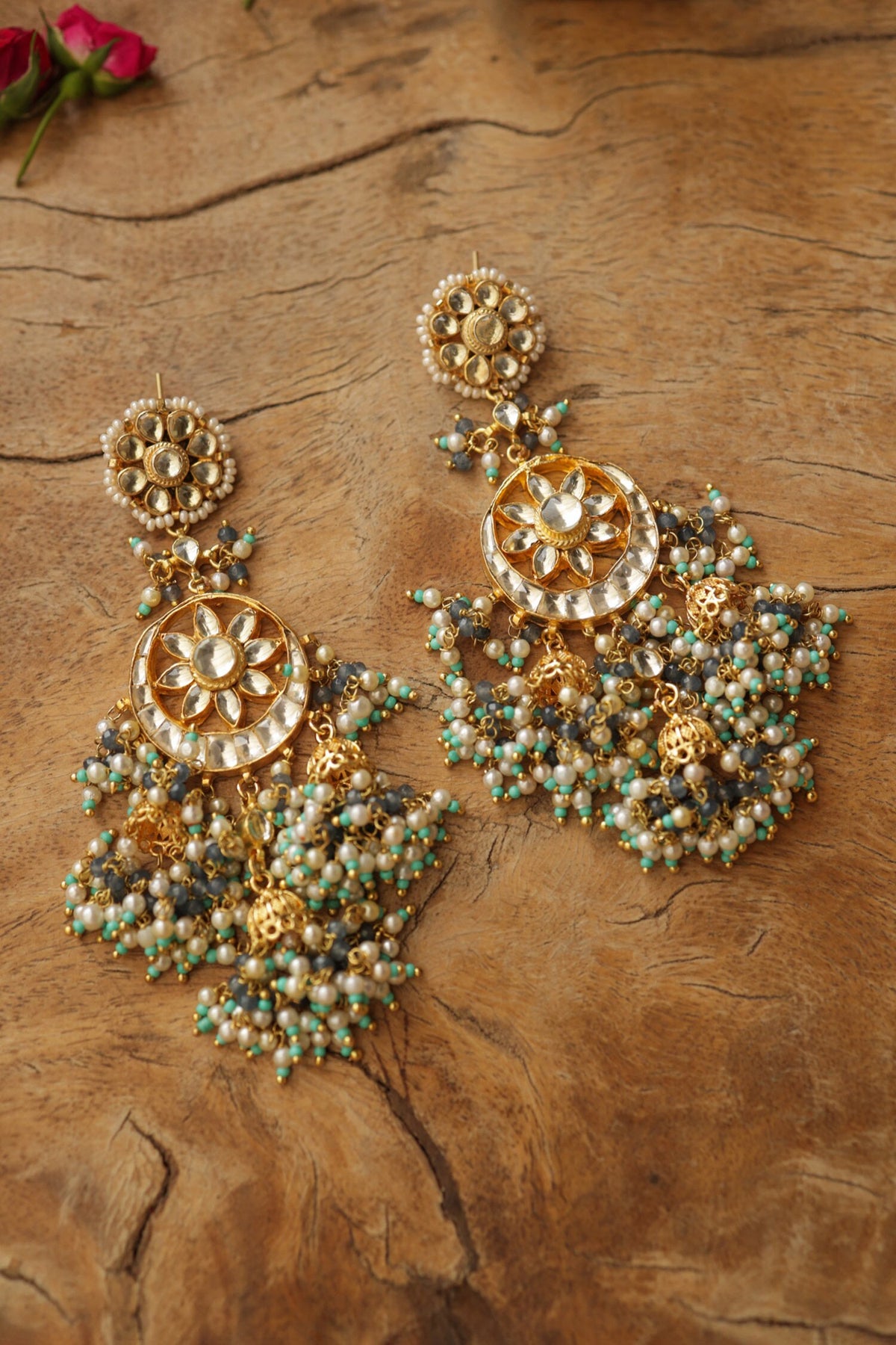 Kundan Jhumki Earrings 