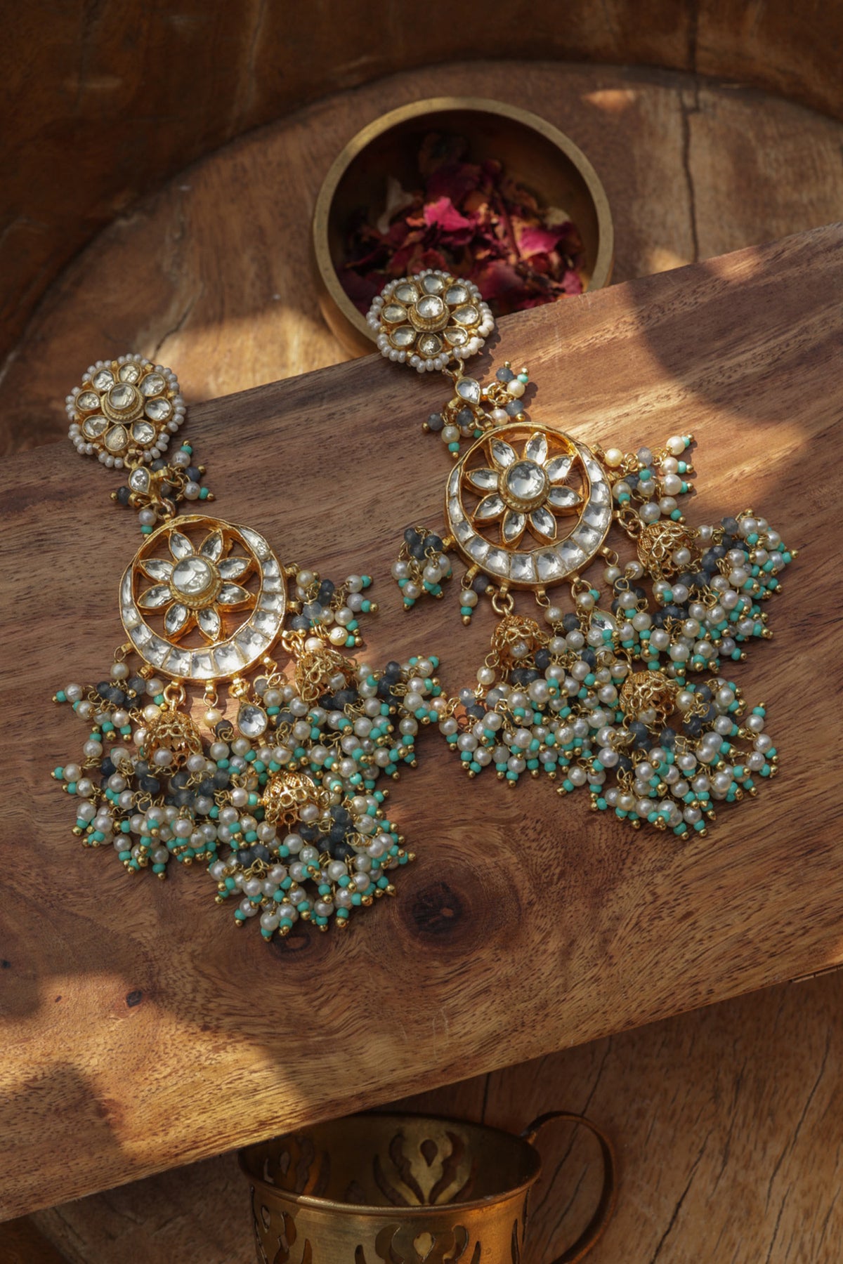 Kundan Jhumki Earrings 