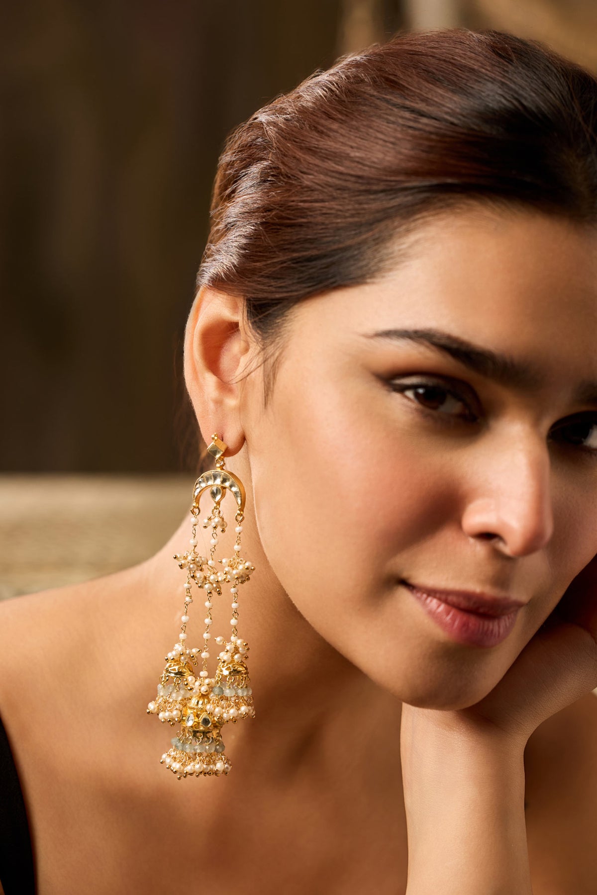 Kundan Jhumka Earrings 