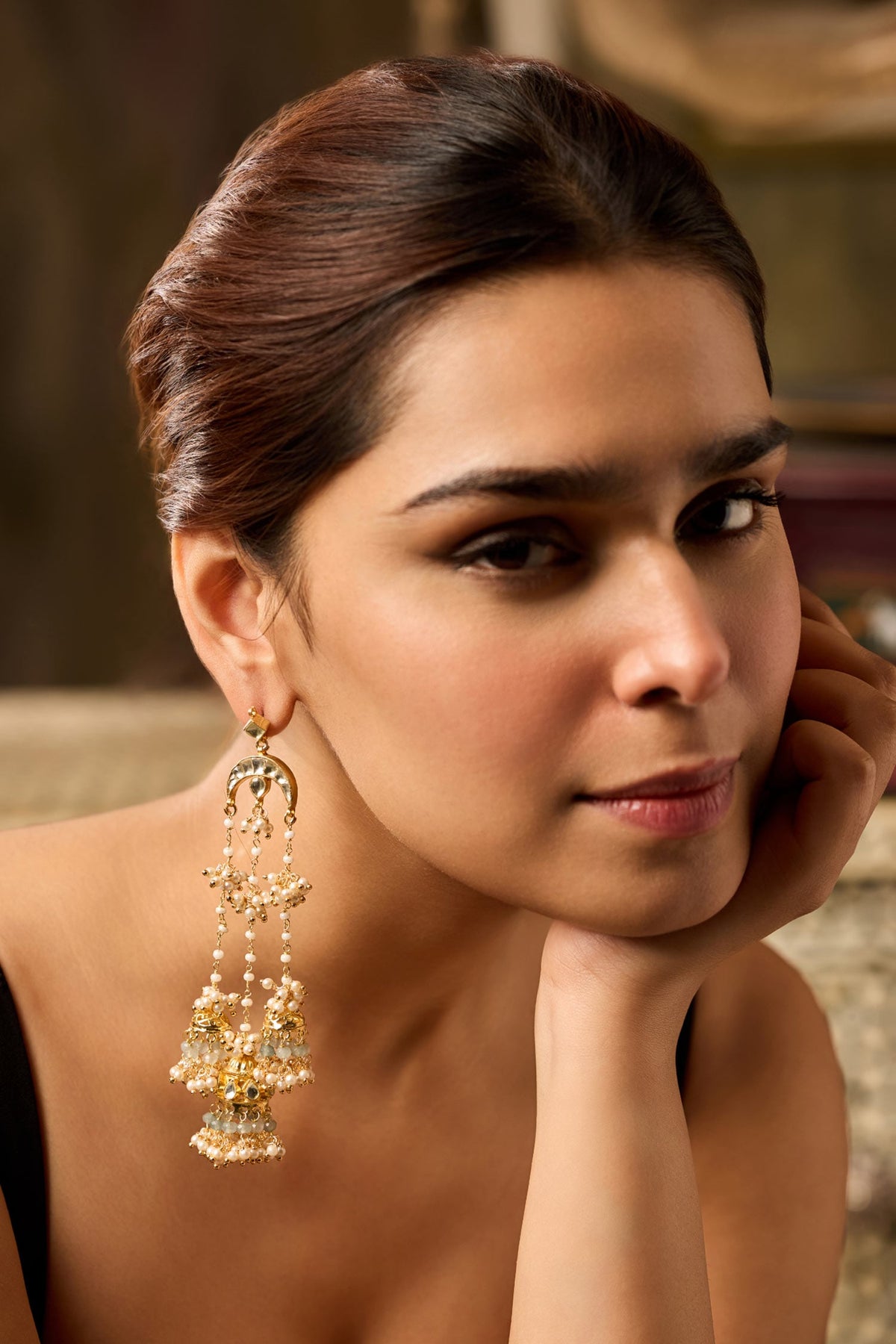 Kundan Jhumka Earrings 