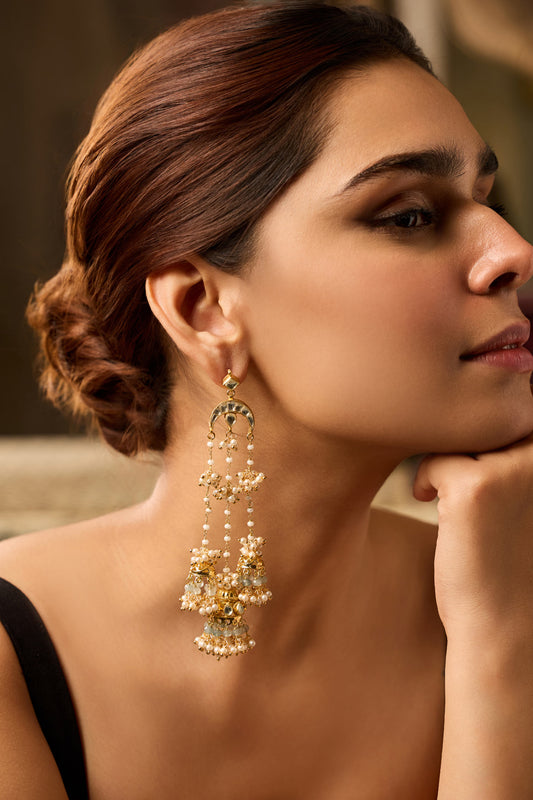 Kundan Jhumka Earrings 
