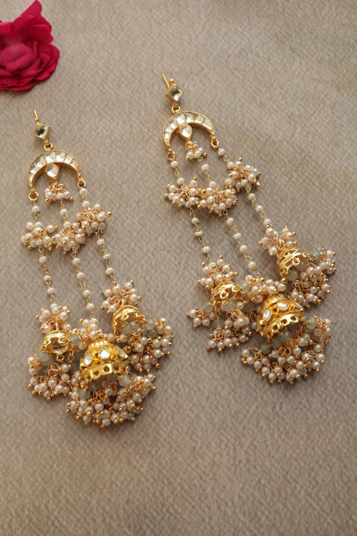 Kundan Jhumka Earrings 