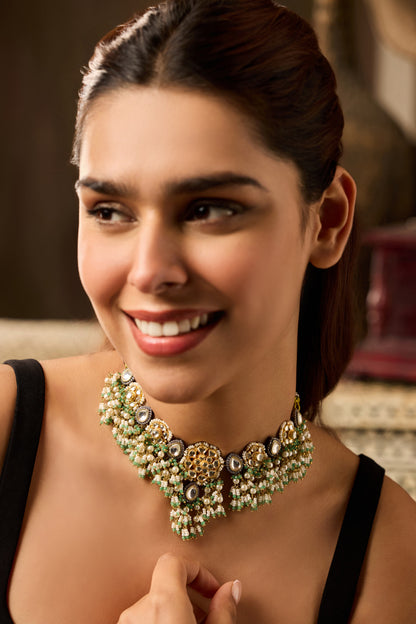 Mint Kundan Necklace 