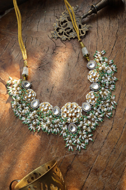 Mint Kundan Necklace 
