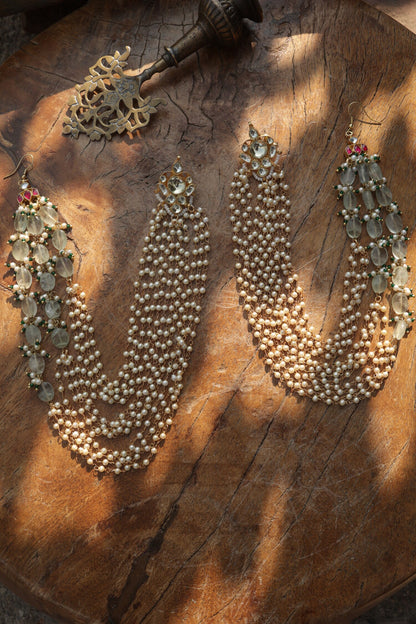 Mint Kundan Earrings 