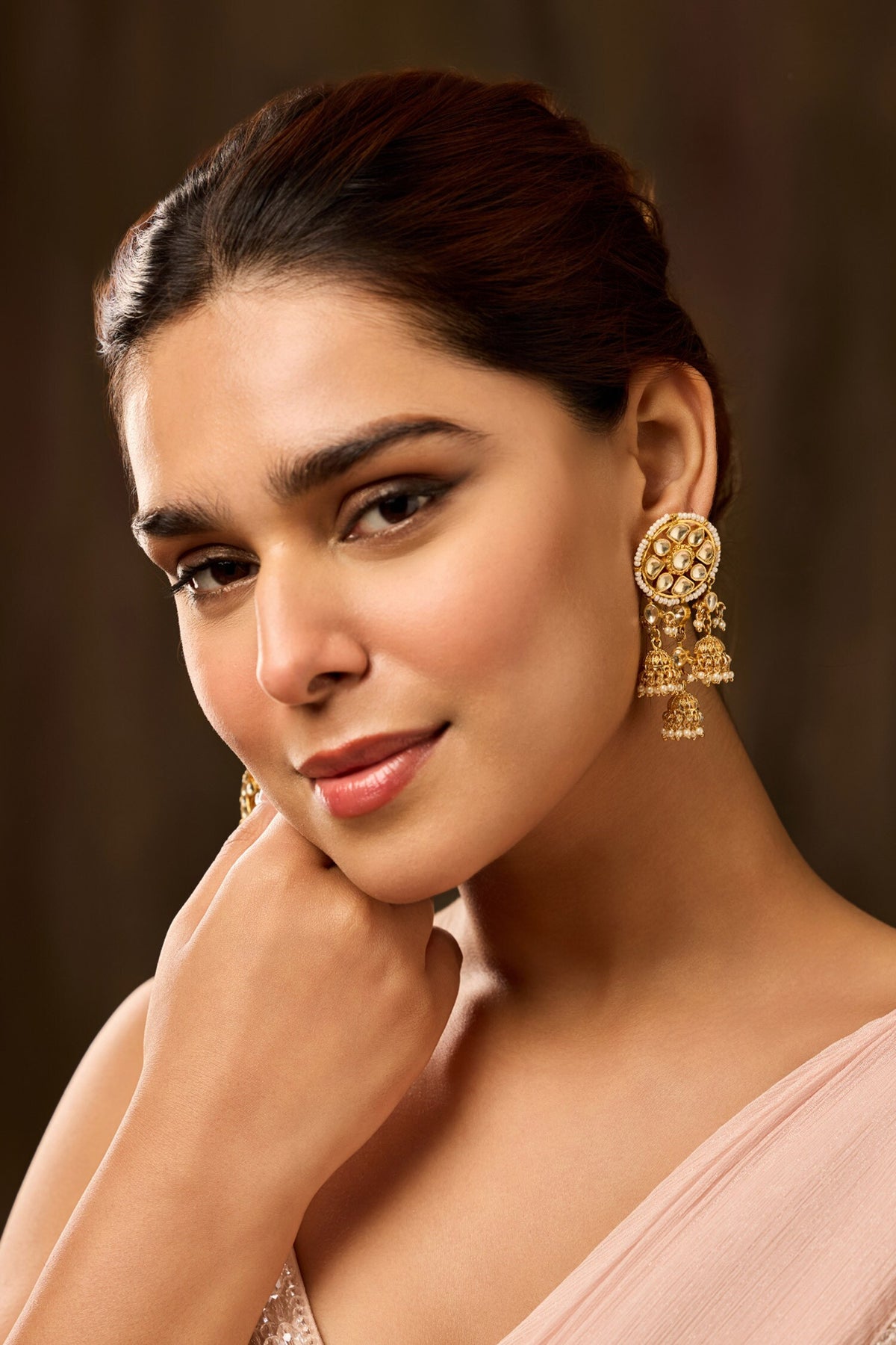 Kundan Jhumka Earrings 