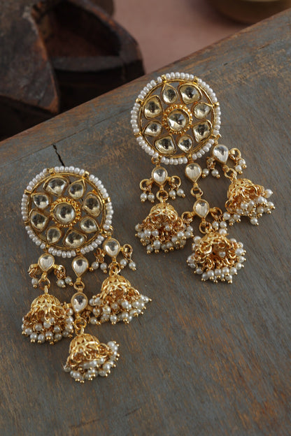 Kundan Jhumka Earrings 