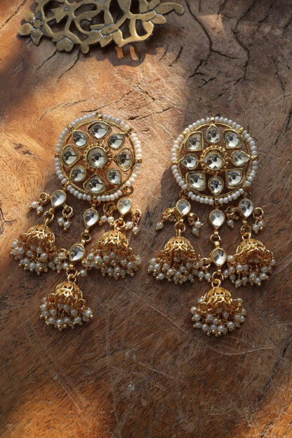 Kundan Jhumka Earrings 
