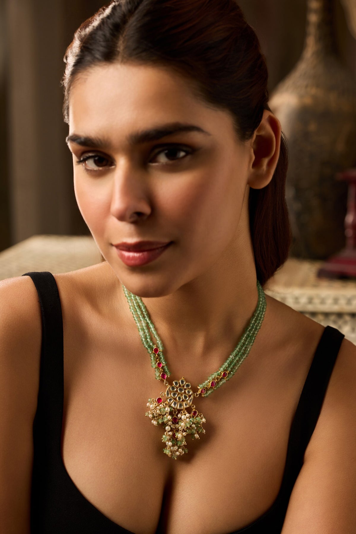 Mint Kundan Necklace 