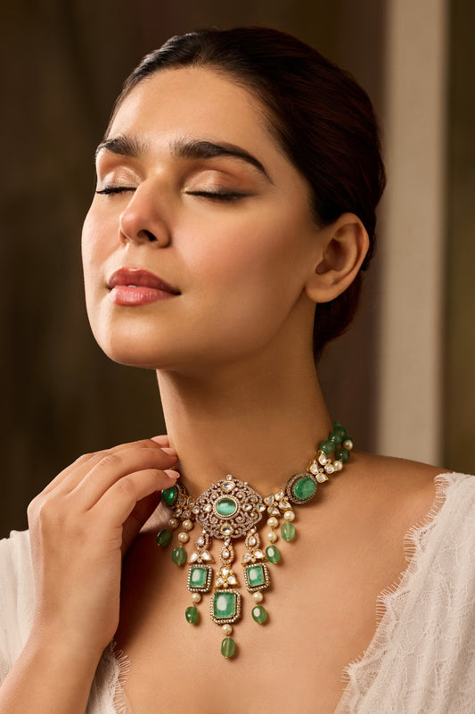 Mint Polki Necklace 