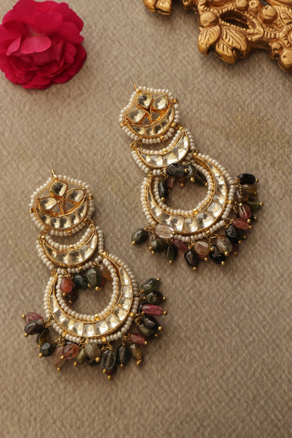 Multicolored Kundan Earrings 