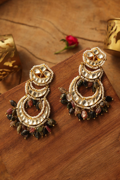 Multicolored Kundan Earrings 