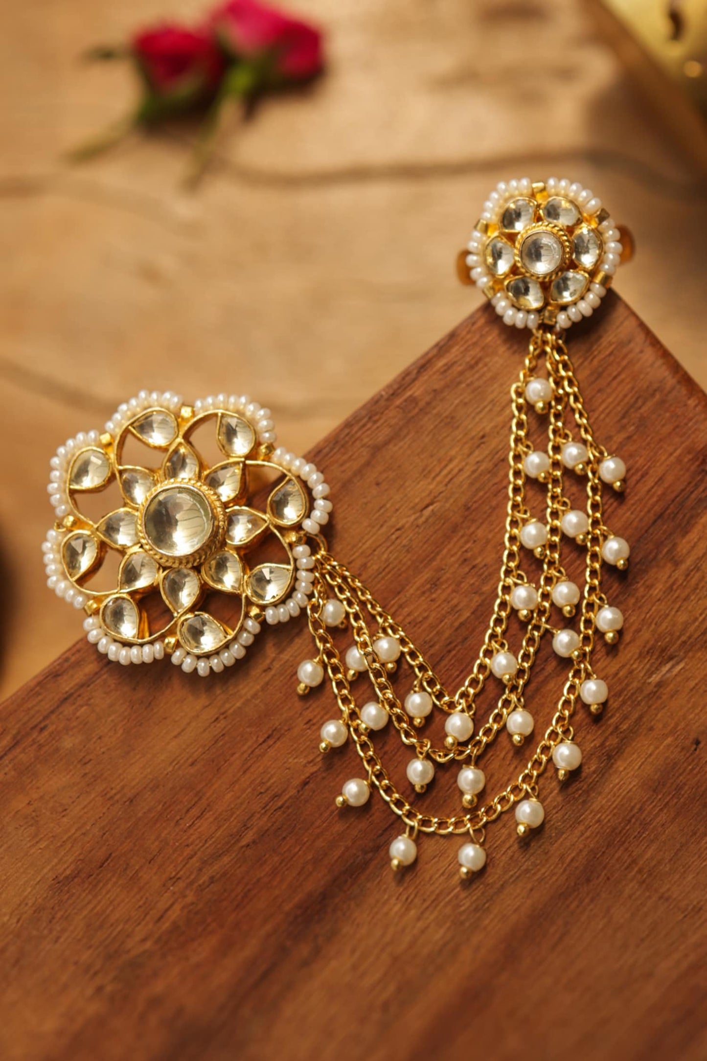 Floral Kundan Ring 