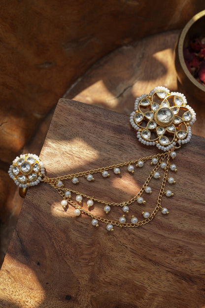 Floral Kundan Ring 