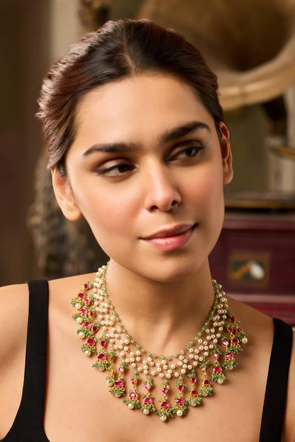 Kundan Pink Necklace 