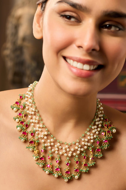 Kundan Pink Necklace 