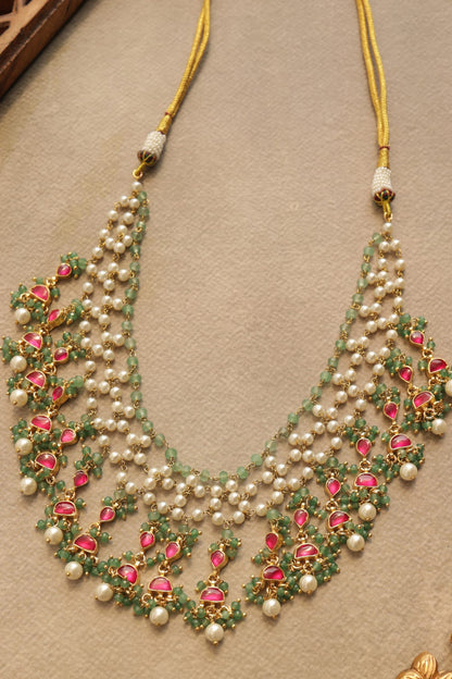Kundan Pink Necklace 