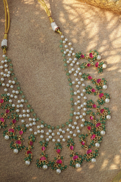 Kundan Pink Necklace 