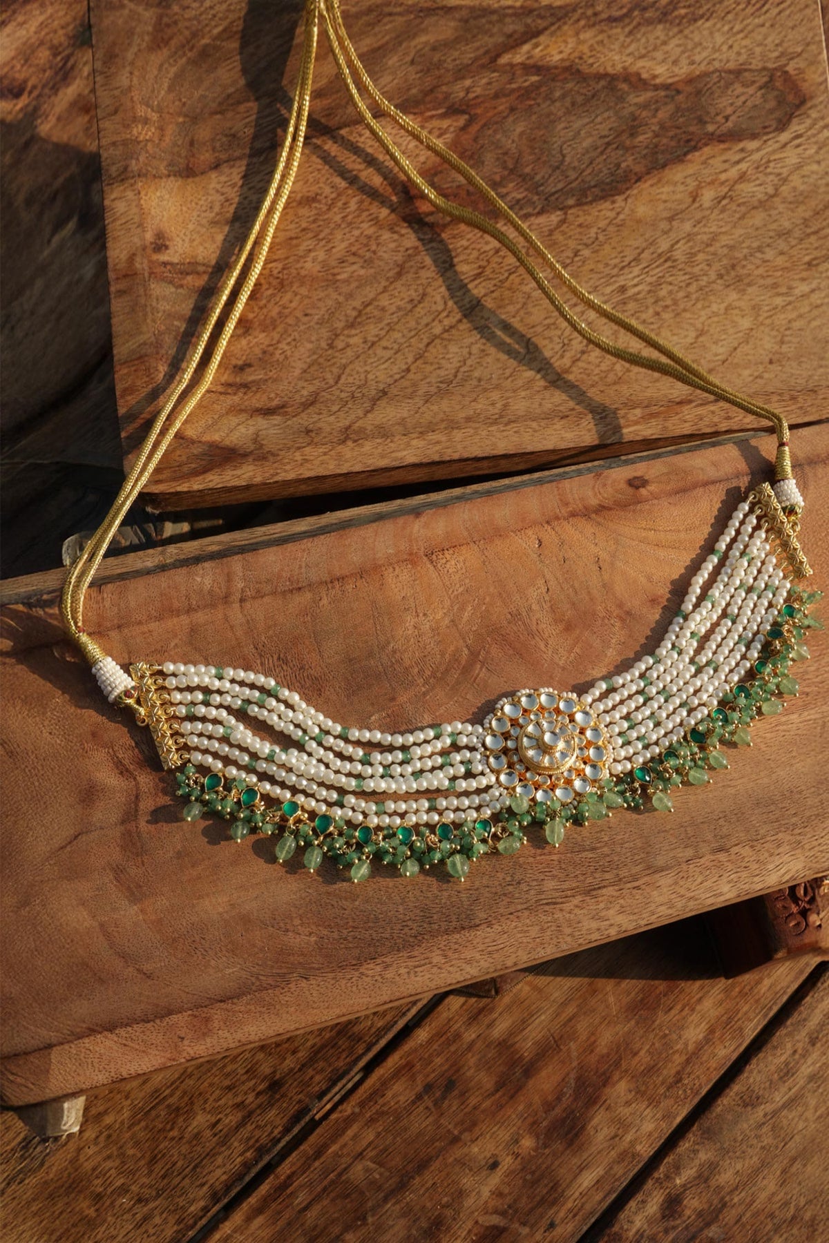 Mint Kundan Choker Necklace 