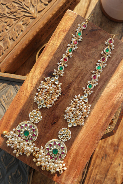 Designer Pink Kundan Earrings 