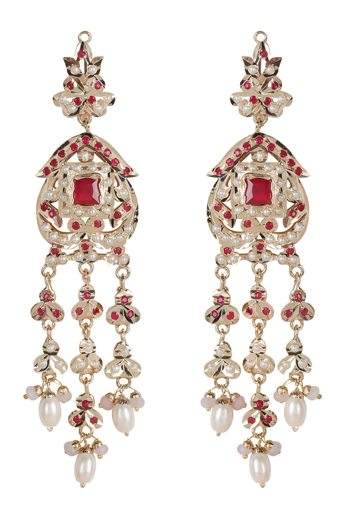Royal Jadau Pink Necklace Set 