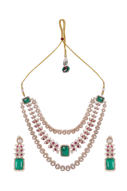 Queen Vic Emerald & Ruby Kundan Set 