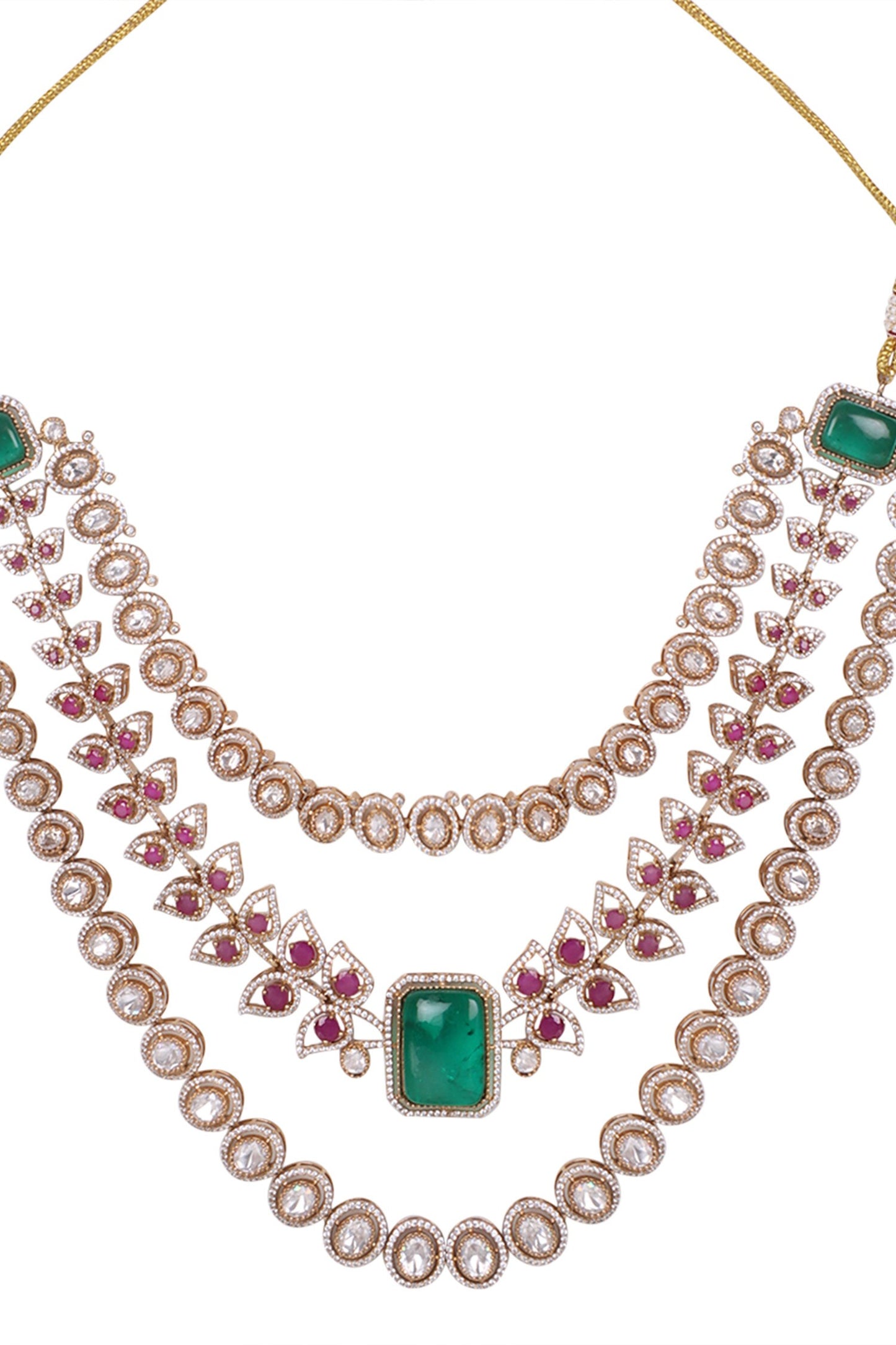 Queen Vic Emerald & Ruby Kundan Set 