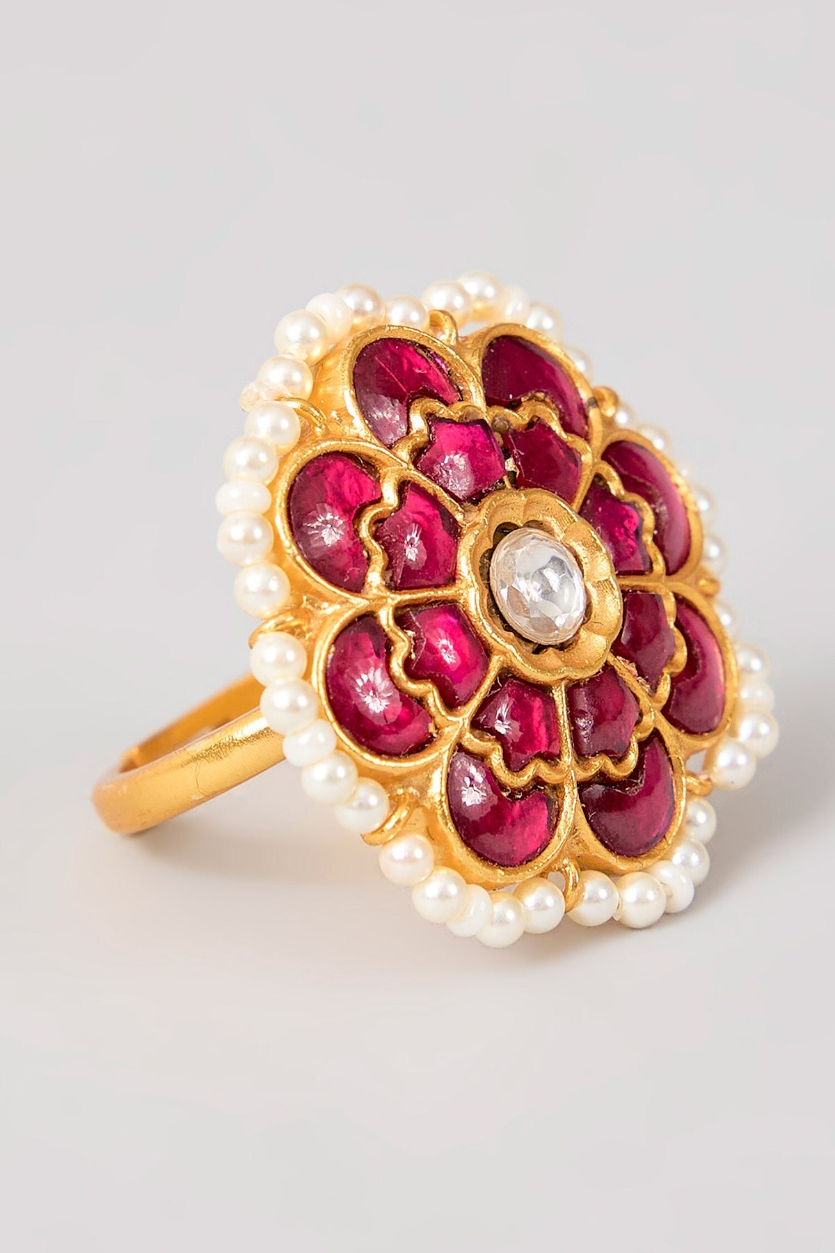 Kavi Kundan Adjustable Ring 