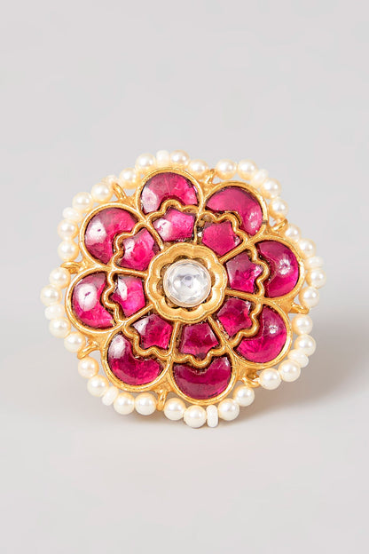 Kavi Kundan Adjustable Ring 