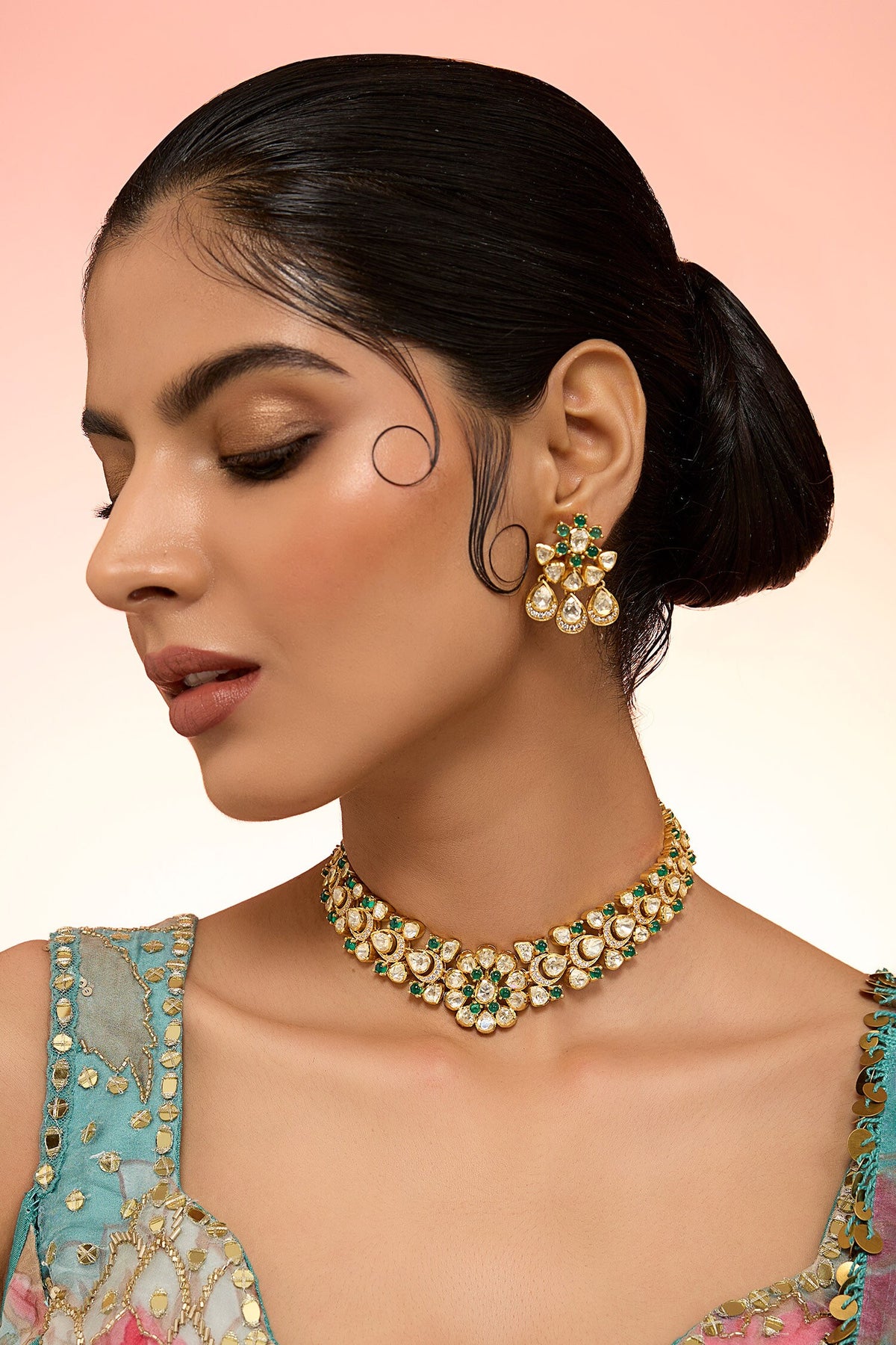 Shereen Moissanite Necklace Set 