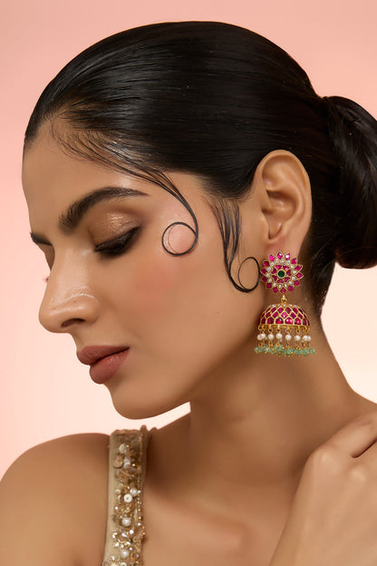Dharini Kundan Jhumkas 