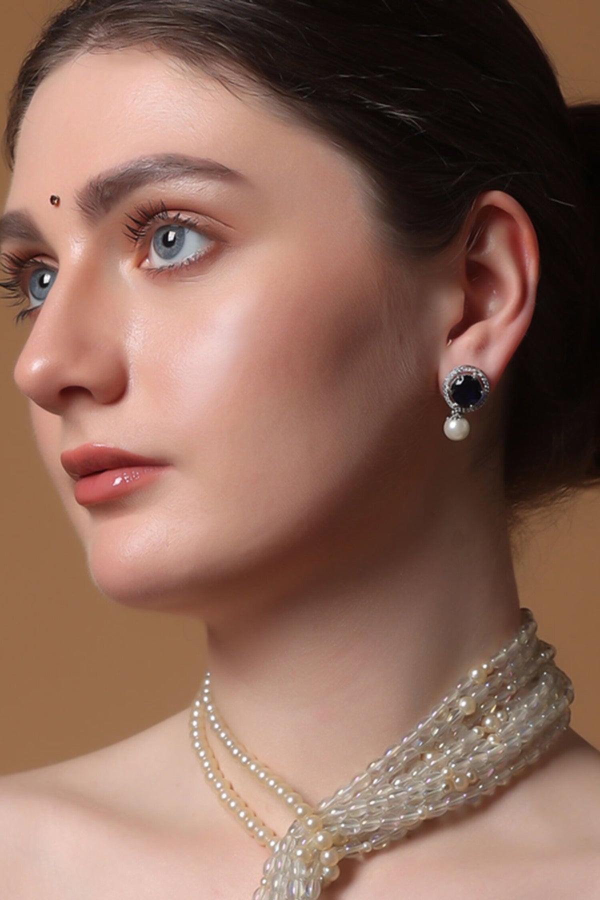 Sapphire Whisper Drop Earrings 